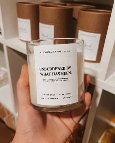 Unburdened by what has been candle - PREORDER (second batch)