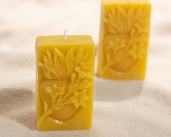 Chaste Heart of Saint Joseph Beeswax Altar Candle